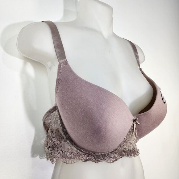 Sofra Womens Full Coverage Bra 40D Mocha Stretch Floral Lace Underwire BR4237PLD - Picture 4 of 12